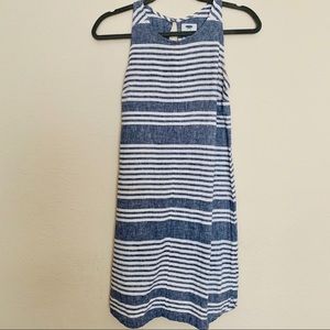 Chambray with White Stripes Dress•Old Navy